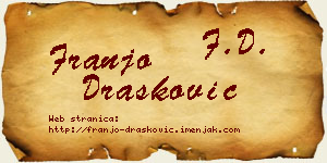 Franjo Drašković vizit kartica